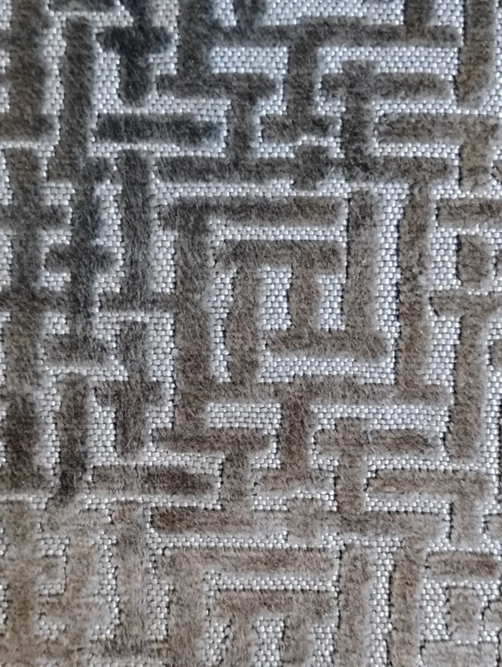 West Elm Gray/Silver Velvet Geometric/Print Pillow Covers